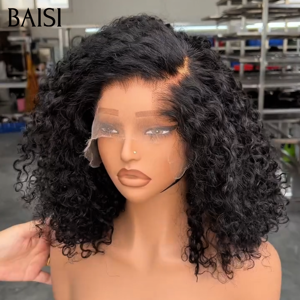 BAISI Perruques en France TVA 0€ Livraison gratuite 2-3 jours en Europe 13x4 Frontale Lace BOB Noir Deep Wave 14 pouce 89€ ( PROMO ) Avec lace Frontal En 100% Cheveux humains