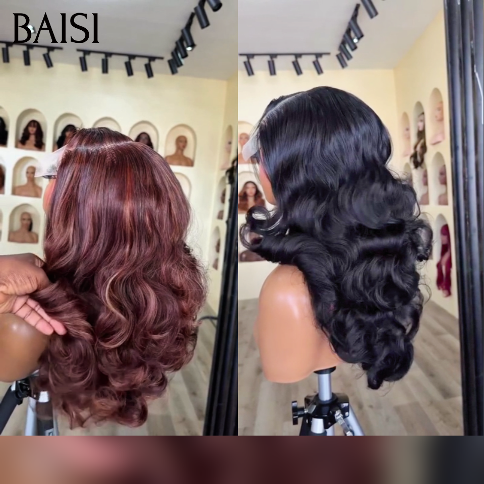 BAISI Set 5 parrucche lisci in capelli veri 100% veri 400 euro oppure 13X4 065C 16 pollici € 109, codice: VIP100