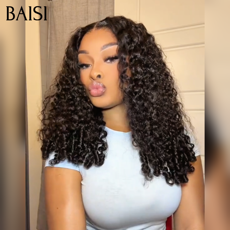 BAISI Arrivage Bcp de volume 13x4 lace perruque 16 pouce Spring Curl 250% densité 159€en 100% cheveux humains en cheveux indians brésiliens de bonne qualité BS65