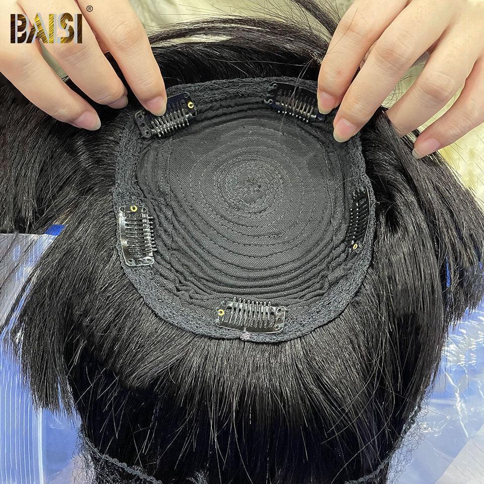 BAISI Demi-perruque Curly wave 99€ Topper cheveux partiel personnalisé en Couleur Blonde613#( c'est pas une perruque entière ) en 100% cheveux humains