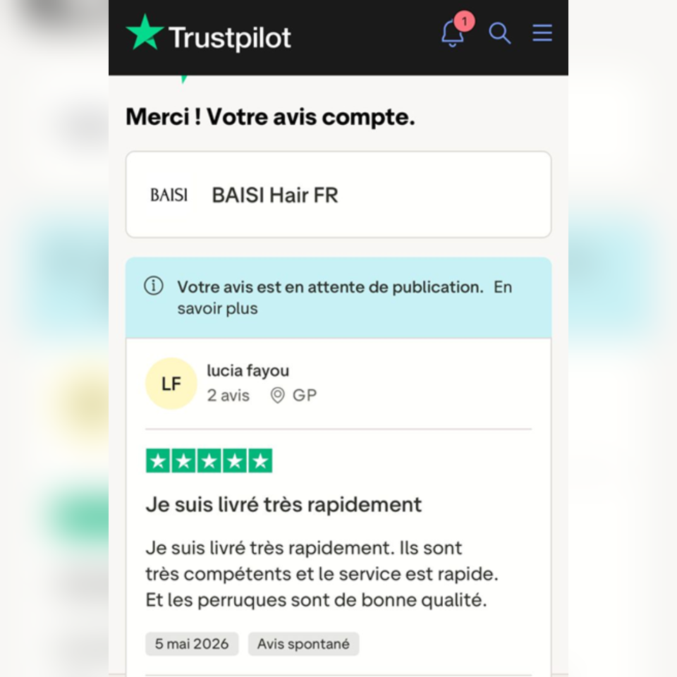 BAISI Perruque sans colle avec frange 49€ Très Bonne Qualité Fabriqué à la Machine curly wave 4# marron 100% cheveux humians
