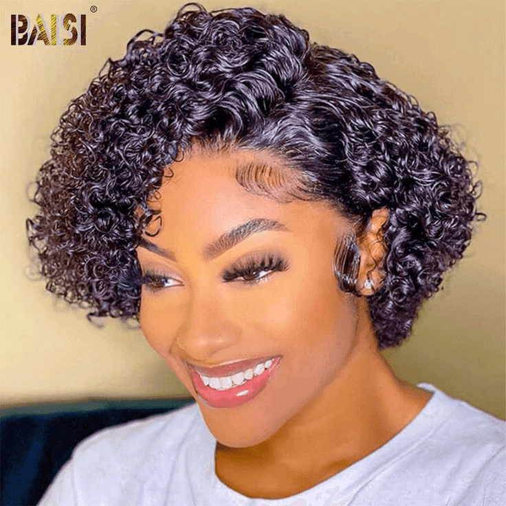 BAISI Parrucca frontale 13x4 Bob riccio in 100% veri capelli umani 8 pollici 99€ o 148€ 13X4 pizzo 16 pollici 300% alta densità personalizzata