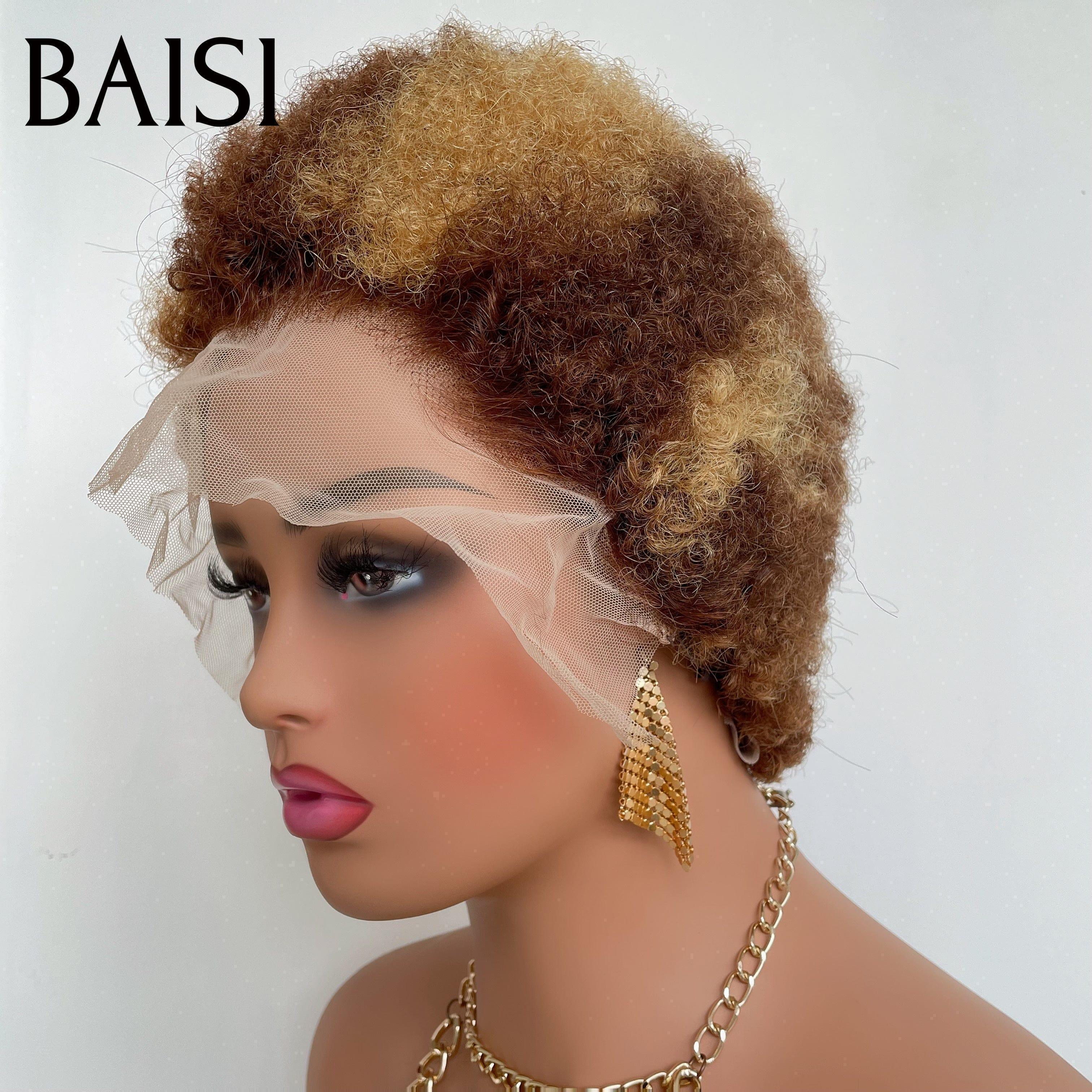 BAISI 13X4 afro riccio colore 4#27# -905 in 100% capelli umani veri D