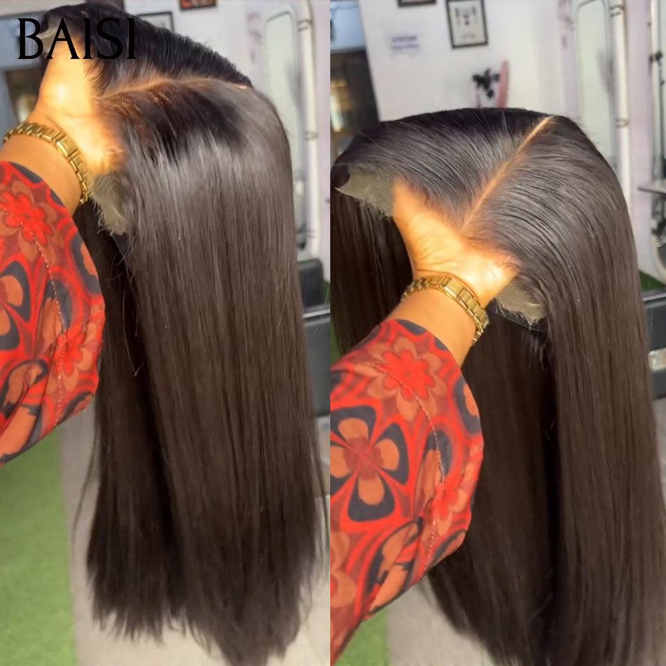 BAISI PROMO DE BLACK FRIDAY 4x4 Closure Peruca em cabelo humano para mulheres negras