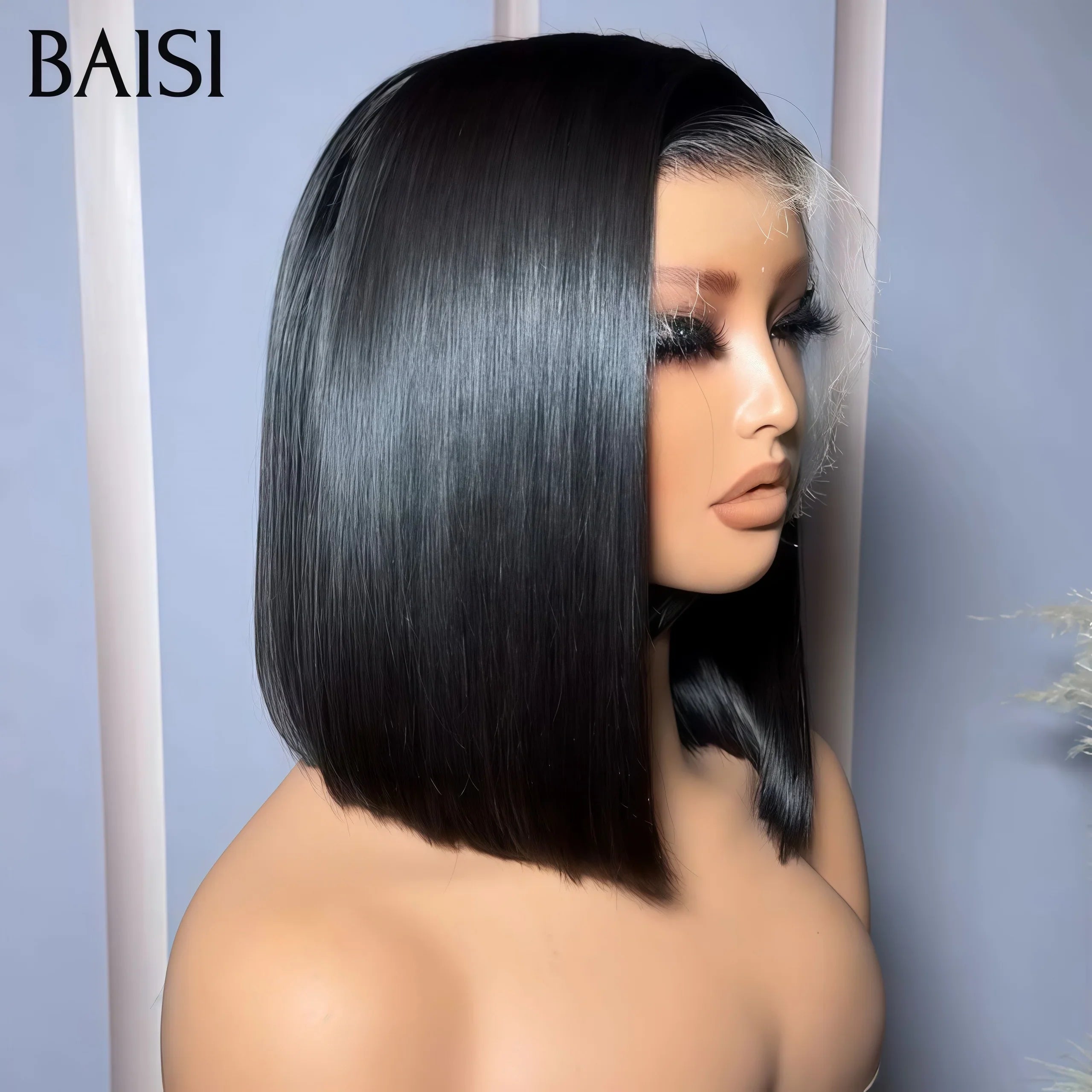 BAISI Acquista minimo 2 parrucche al prezzo di fabbrica fornitore in Francia IVA 0€ arrivo 48H Parrucche 13X4 Lisce Bob 66 € 10 Pollici in 100% capelli umani veri