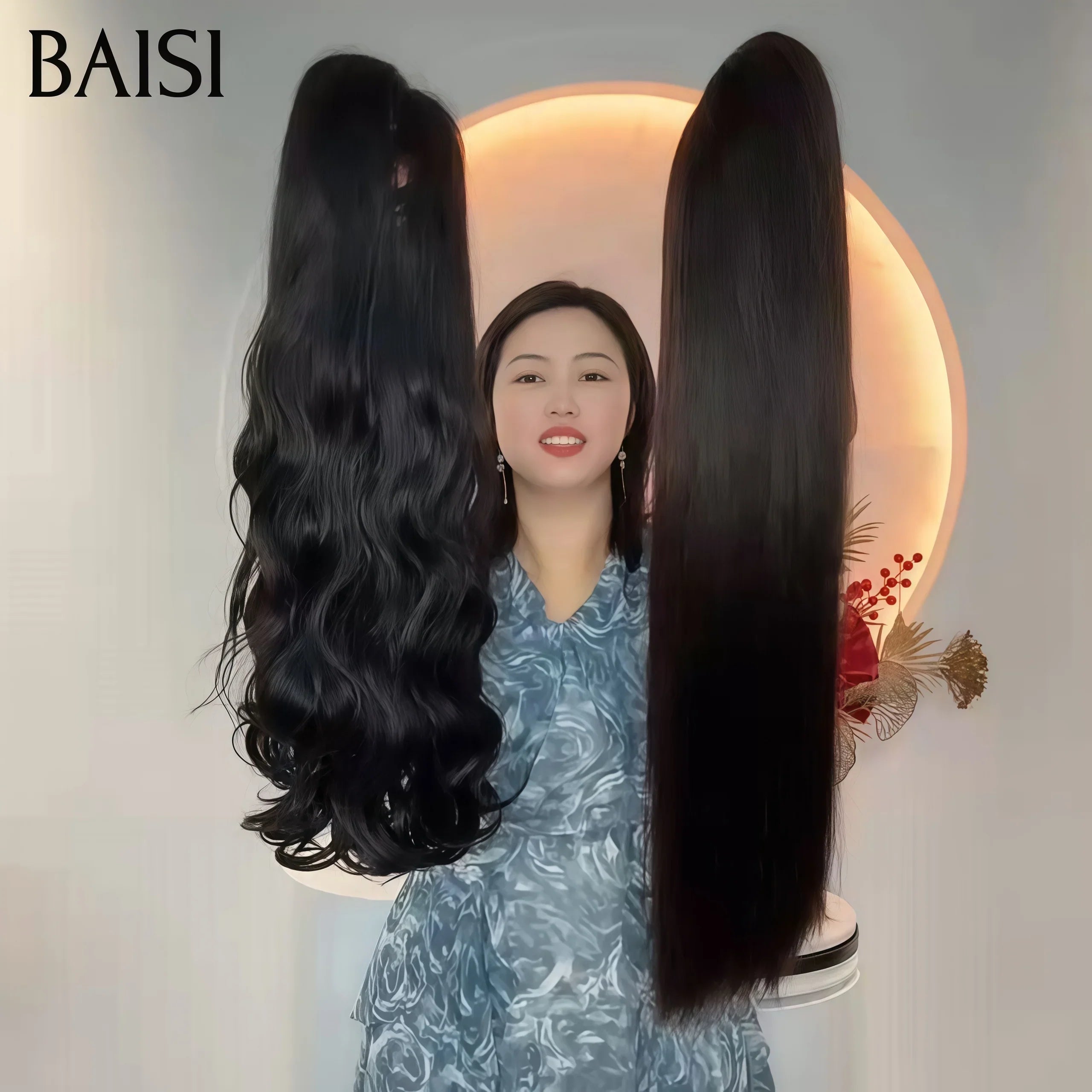 BAISI Compre 1 + 1 Grátis = 239€ 4x4 renda Body wave e Liso 24Polegadas ou 1 Comprado + 1 Grátis = 192€ em 100% cabelo humano verdadeiro