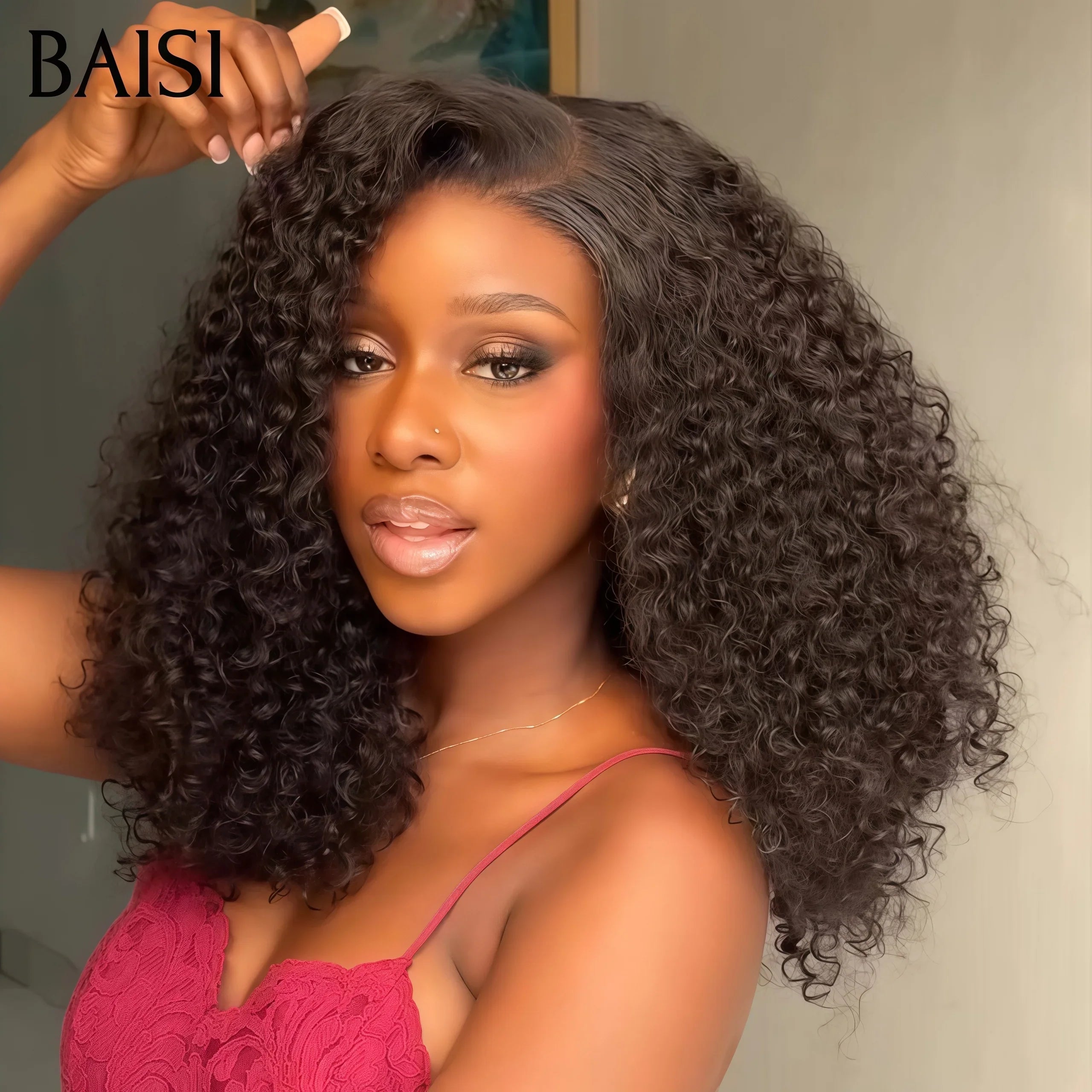 BAISI RAW HAIR 300% Volume large lace Frontal 13X6 Curly wig, Super full density more than 10 years of use with very good care Code: VIP100