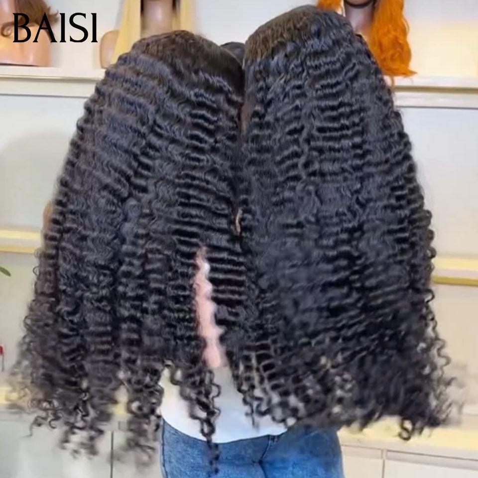 Parrucca riccia riccia 100% capelli umani con chiusura 4x4 BAISI