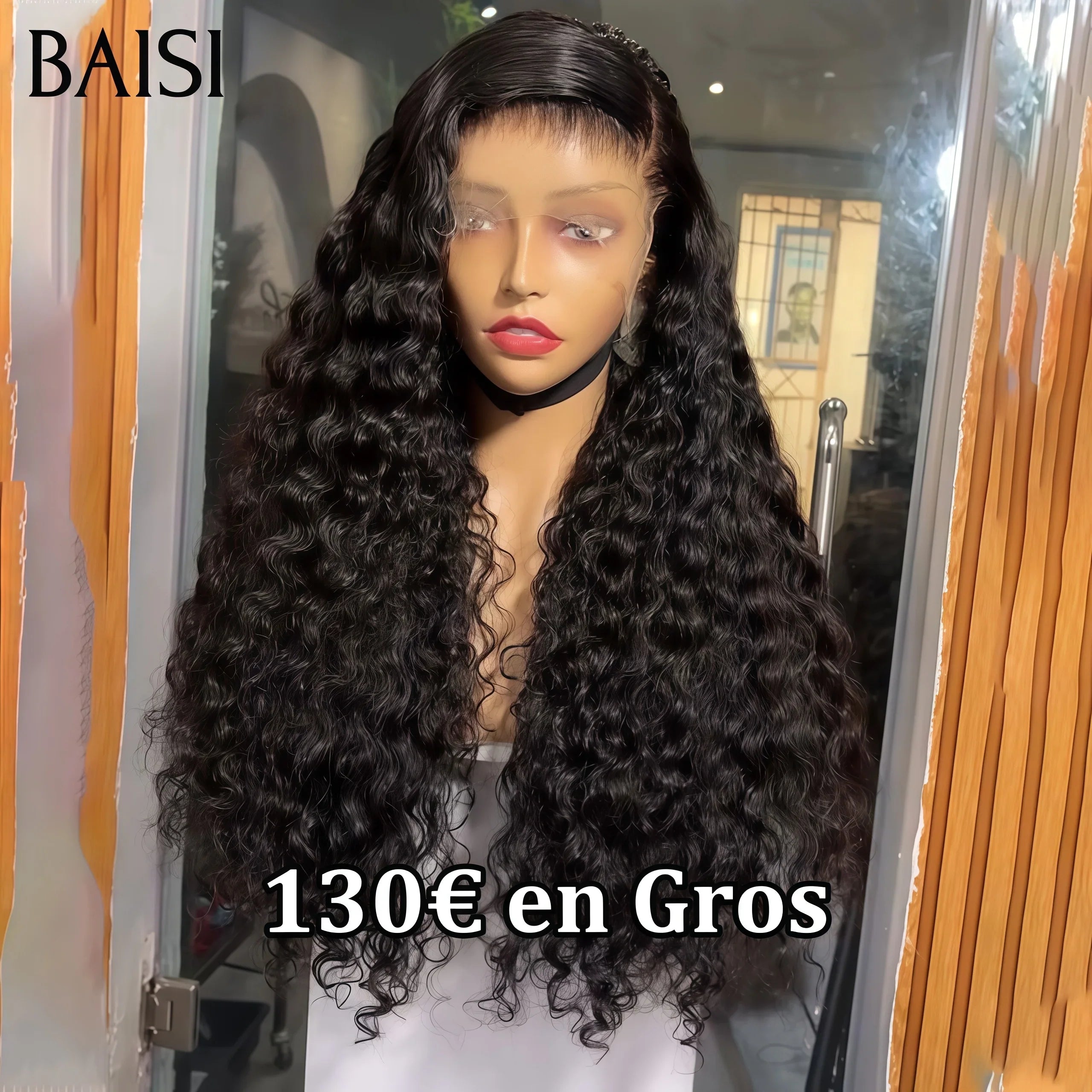 BAISI Acquista almeno 2 parrucche al prezzo di fabbrica fornitore 13x4 Lace Frontal Parrucca deep Wave in 100% Capelli Umani (Nessun Codice Necessario)