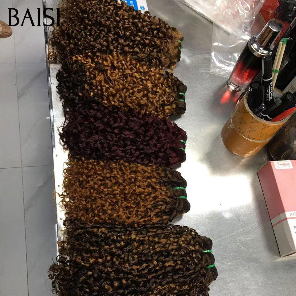 BAISI 12A Tissage Mèche 3 boules curly wave 6 couleurs En 100% Cheveux Humains
