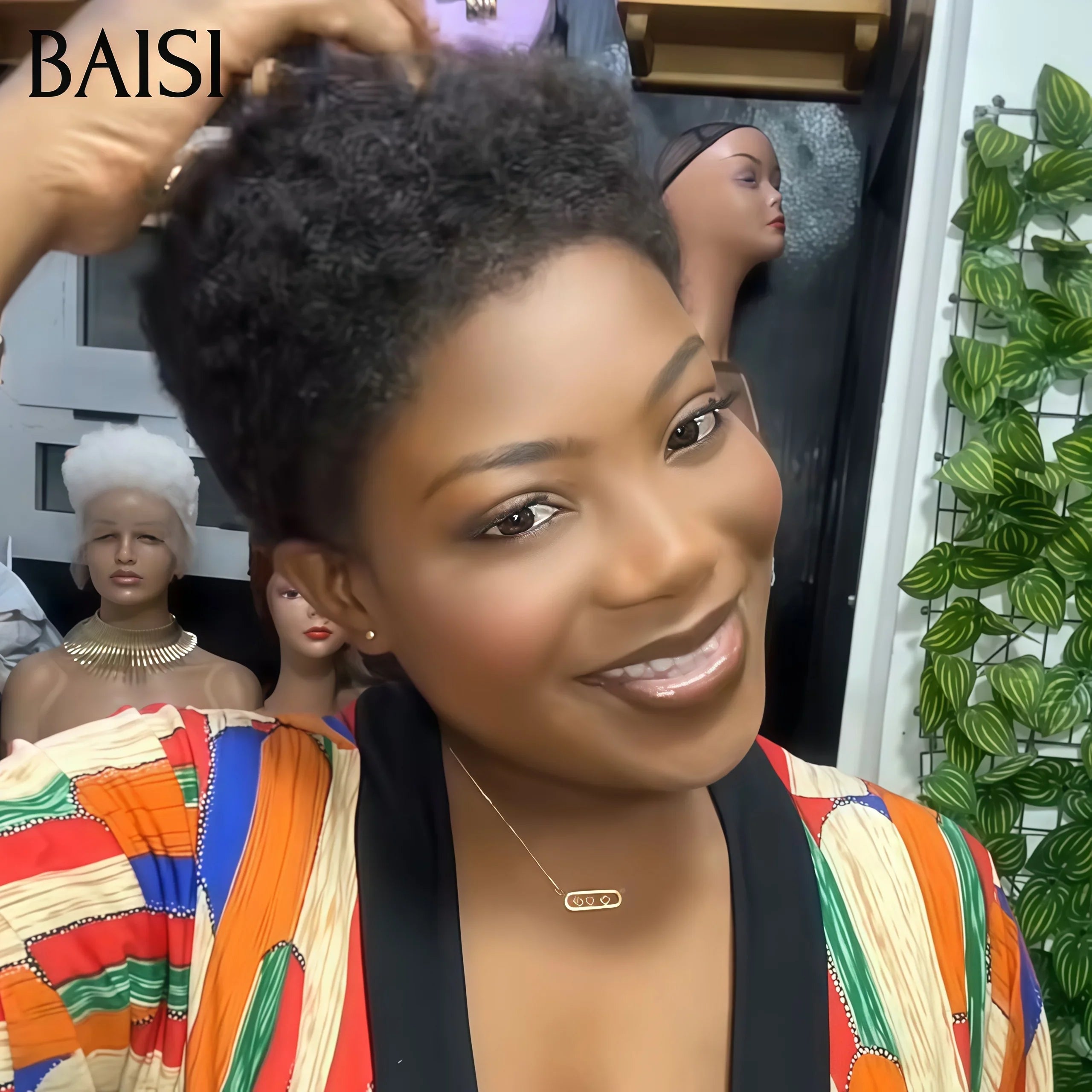 BAISI 13X4 Straight Bob Wig In Brown #4 Pre-Plucked No Glue Needed in 100% Raw Hair Lace Already Cut