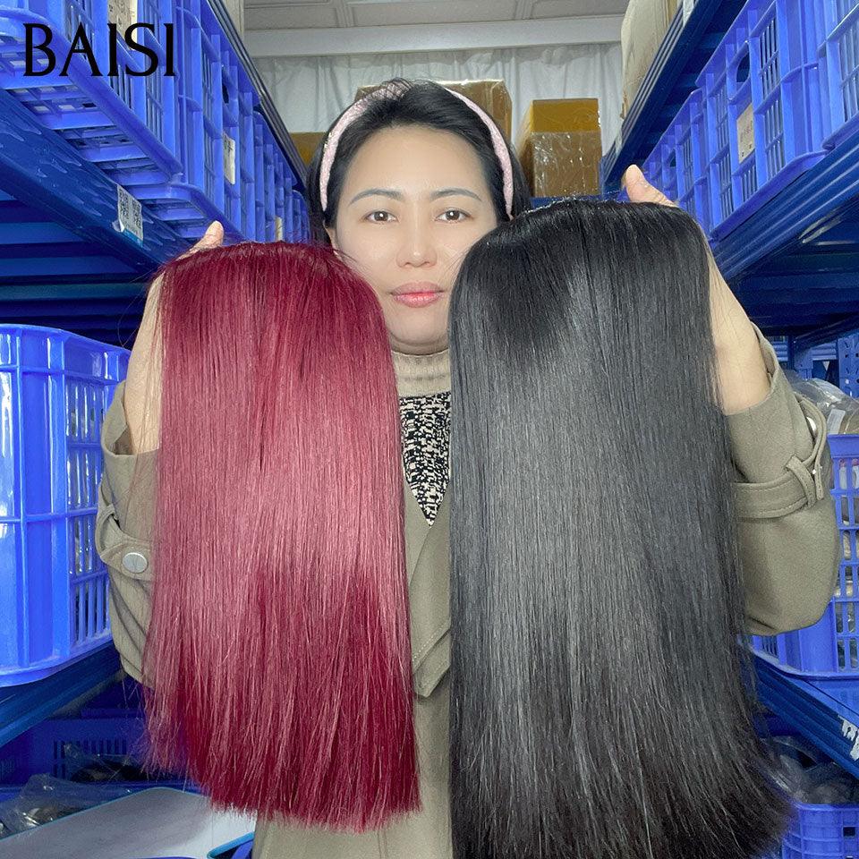 BAISI 4X4 lace Bordeau 69€ 10 Pouces ou NOIR 79€ 12 Pouces Lot de perruque 120€ en 100% cheveux humains de bonne qualité au prix abordable