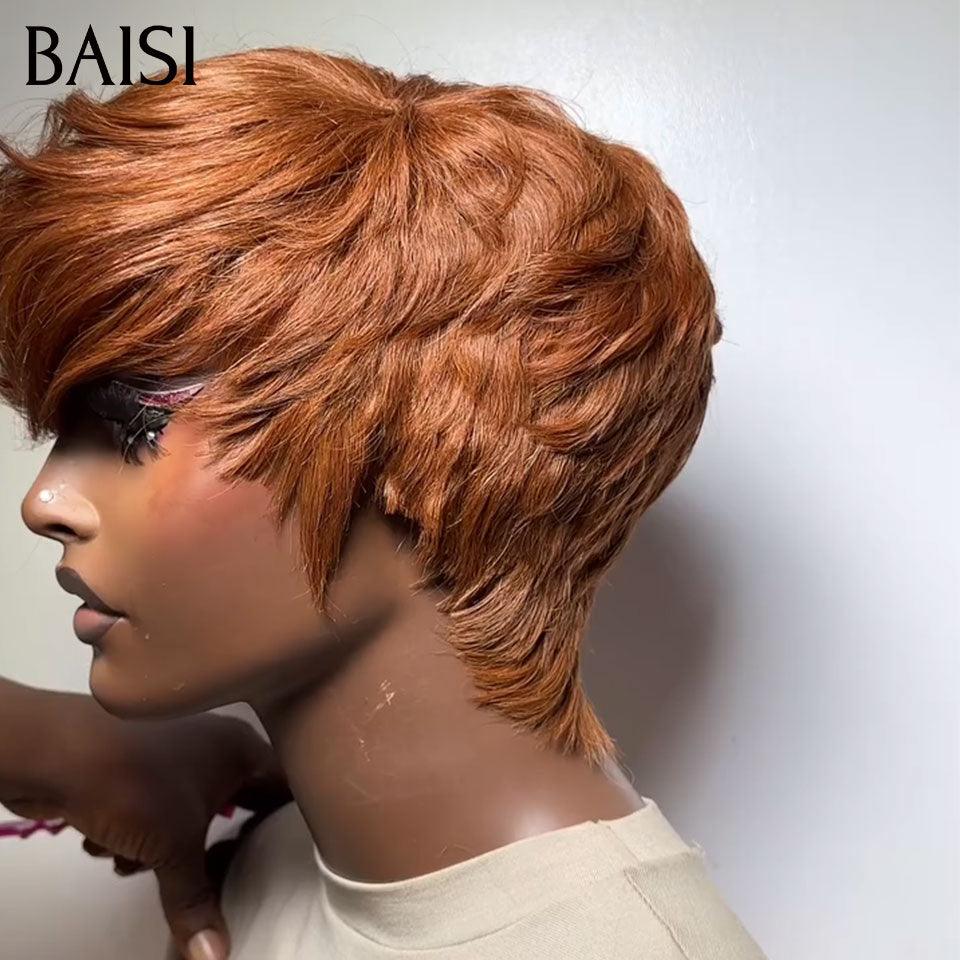 BAISI 3 Parrucche taglio pixie 79€ senza colla senza lace in Francia oppure 4 Parrucche in Francia 595€ Sconto con codice promo 100% capelli umani veri, codice: VIP400