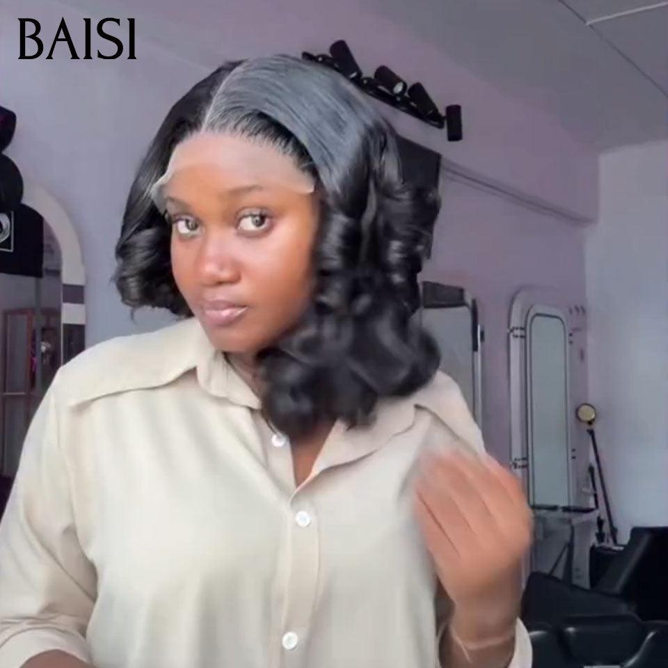 BAISI Pixie Finger Wave Wig small cut 13x4 Lace Frontal 6 inches €79 In 100% Human Hair BAISI20