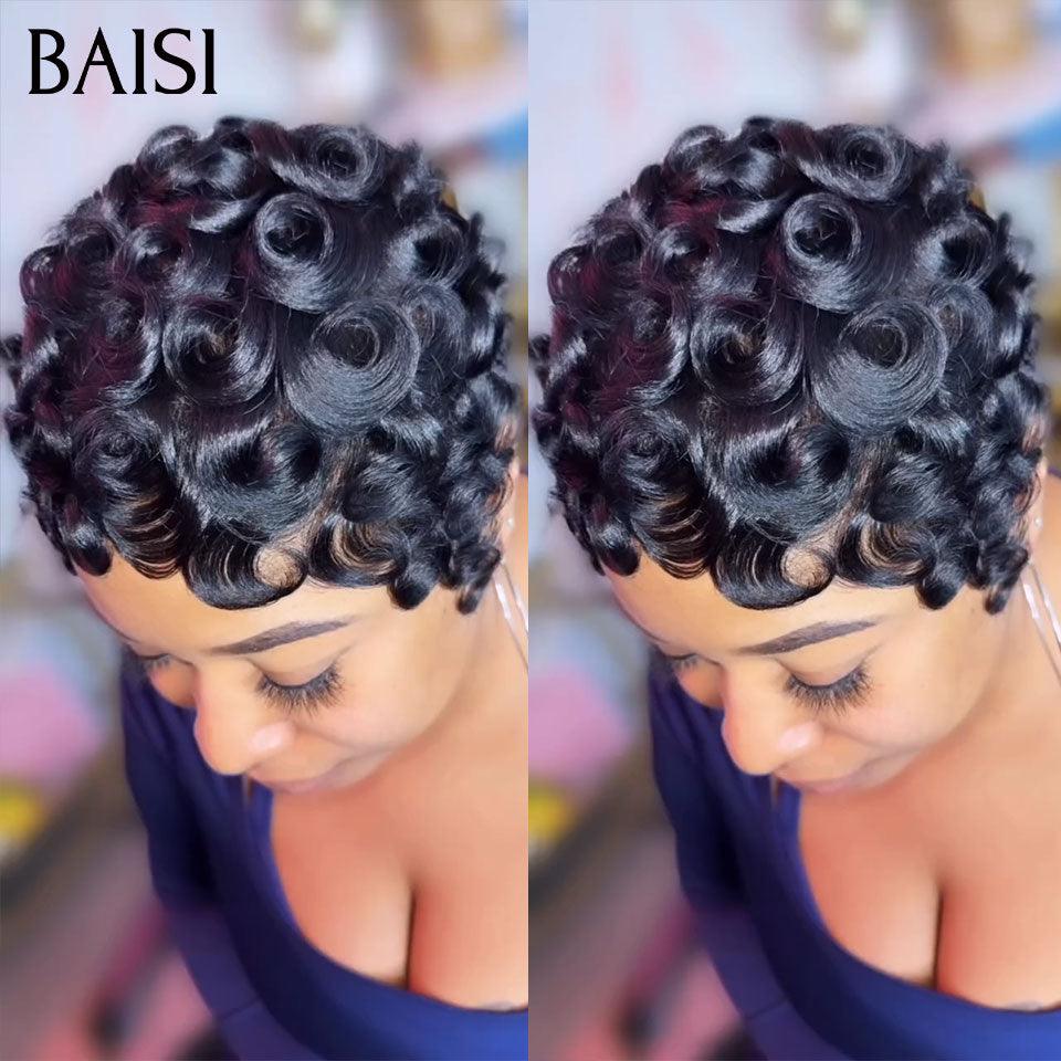 BAISI 4 Perruques 239€ ou 13x4 Frontal Body wave 16 pouces en Couleur Rouge-violet Mix Blonde en 100% Raw Hair