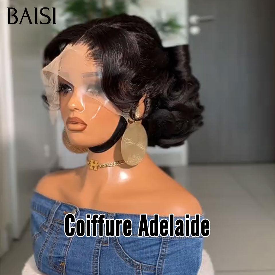 BAISI Coiffure de luxe Adelaide Perruques Mariage noir Prête à porter chignon et personalisation comme sur la vidéo 100% identique avec lace frontale événement spécial