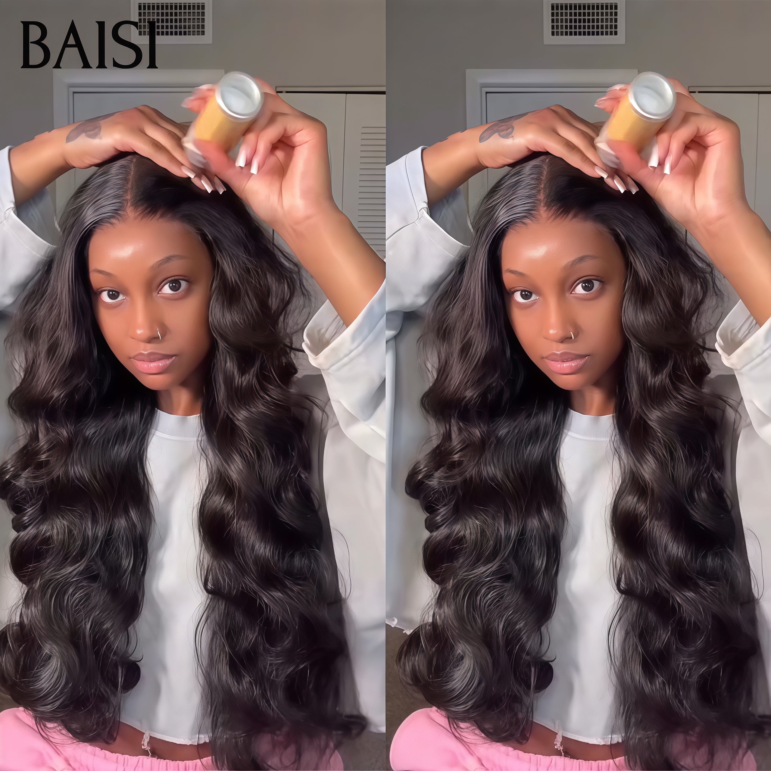 BAISI peruca closure 4x4 body wave extra longa 30 polegadas 200€ em 100% cabelo humano