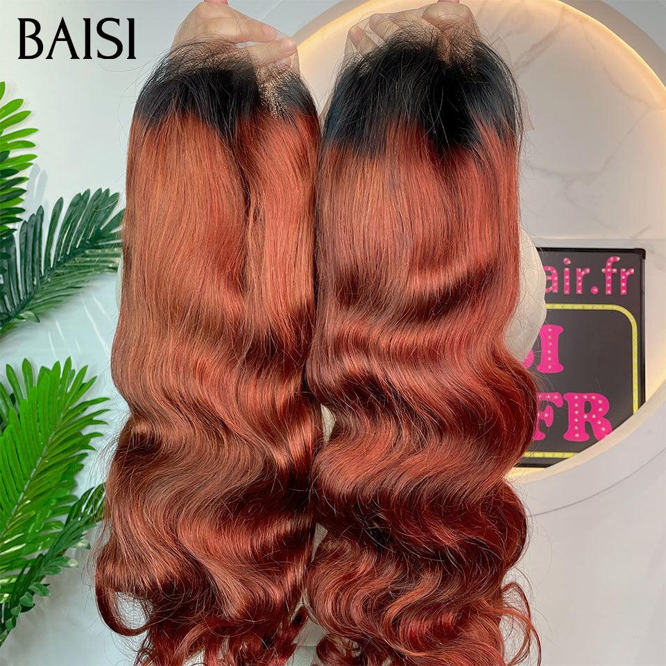 BAISI PERRUCCA 4X4 Body wave 26 Pollici o 13X4 Body wave 18 Pollici 1BT33# o MIELE CON FRANGIA REALIZZATA A MACCHINA 10POLLICE 70€ In 100% Capelli Umani