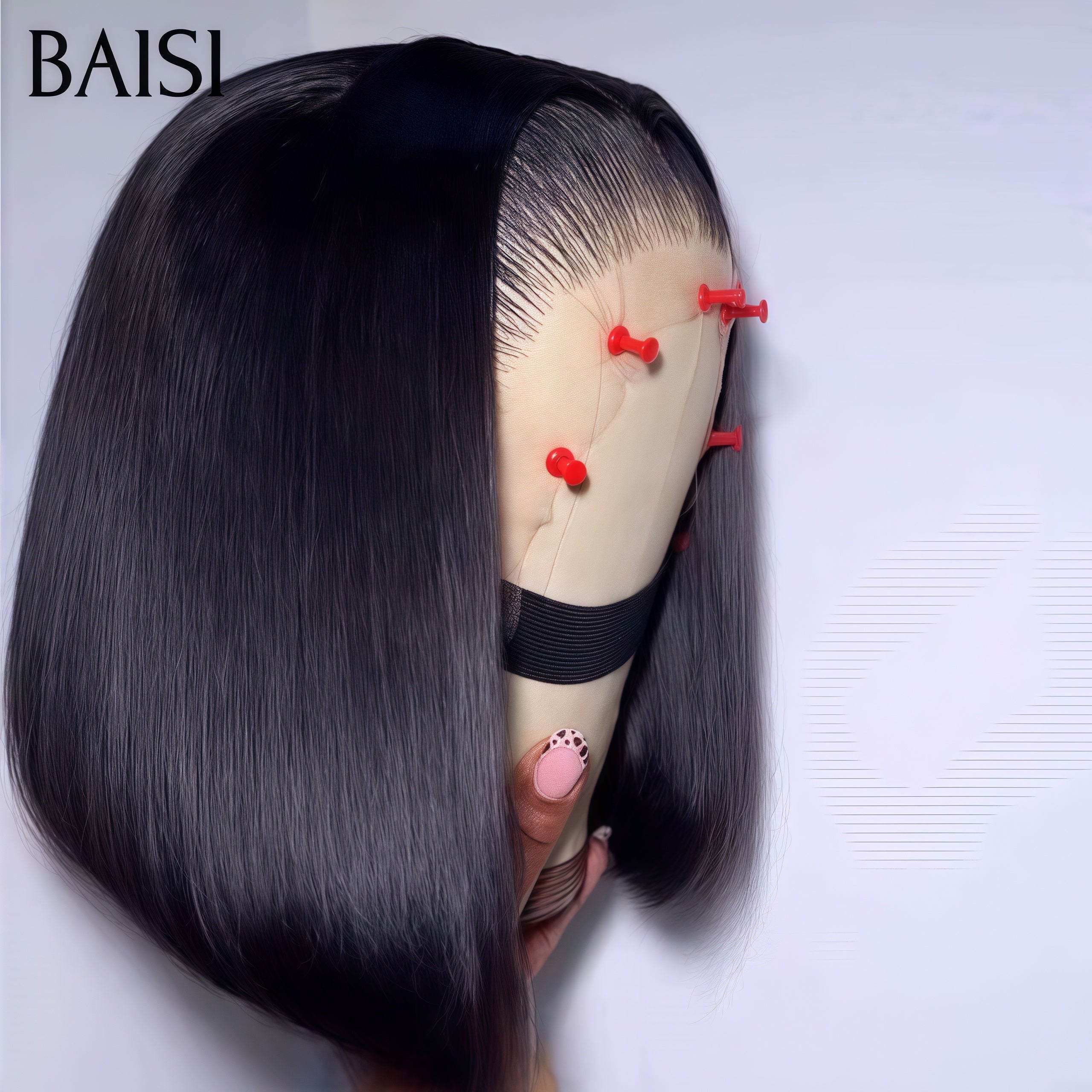 BAISI 13x4 lace frontal liscio 10 pollici 68€ o 2 parrucche Lace Frontal 8 pollici in 100% capelli umani veri