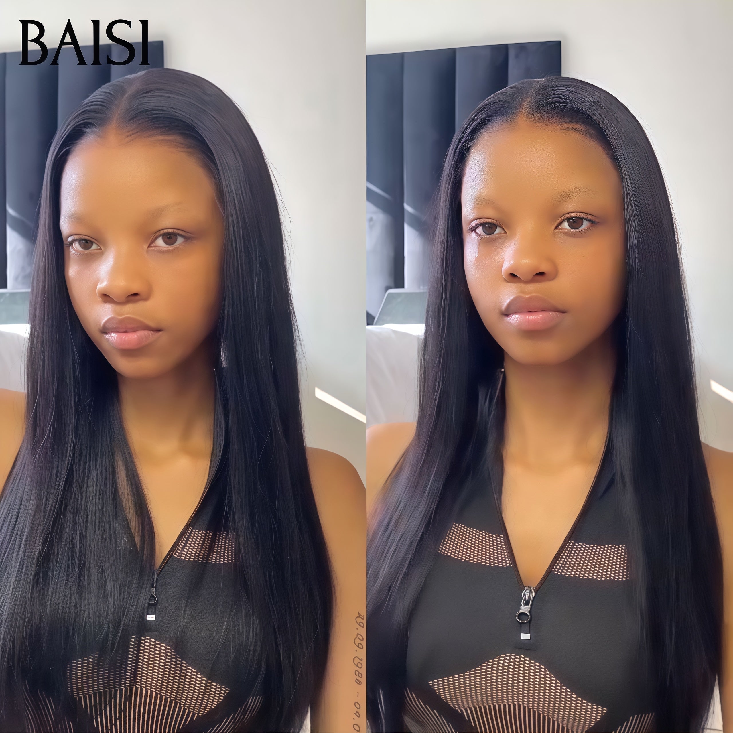 BAISI Entrega em 48H IVA 0€ Frontal 13x4 Peruca lisa premium em 100% Raw Hair 20 polegadas 99€ D