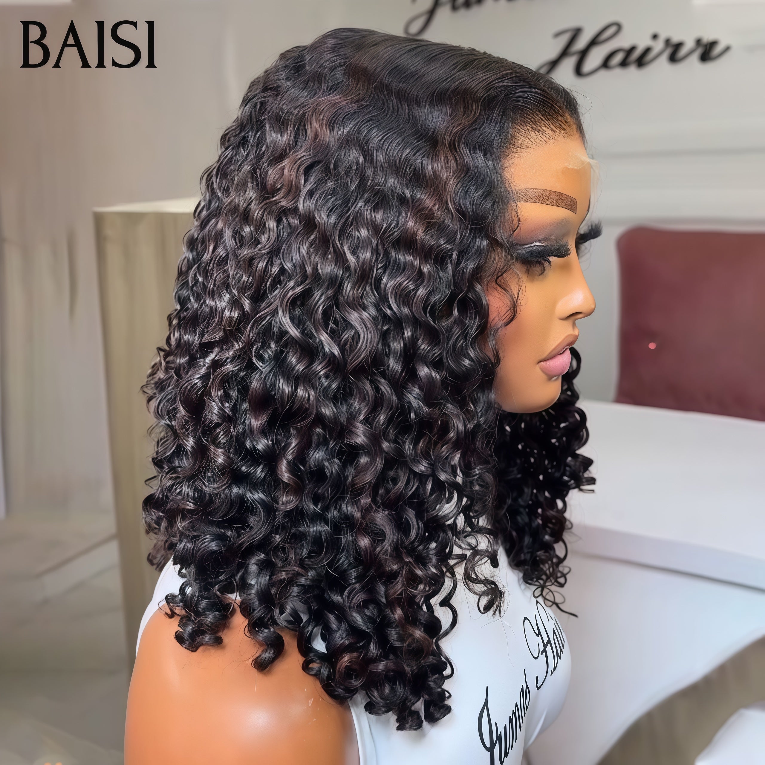 BAISI 13X4 lace frontal riccio onda 12 pouces 83€ o vendita flash 3 parrucche 319€ in 100% veri capelli umani