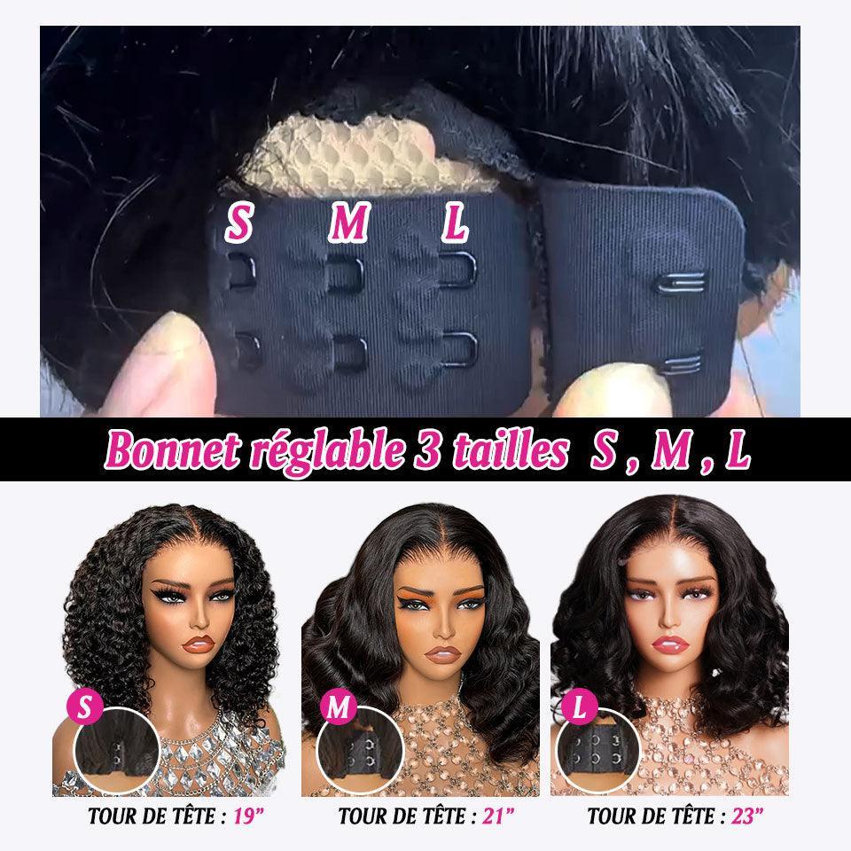 BAISI 13x4 Straight Bob Wig in Black Glueless Lace Front Cut Easy to Wear 100% Human Hair B