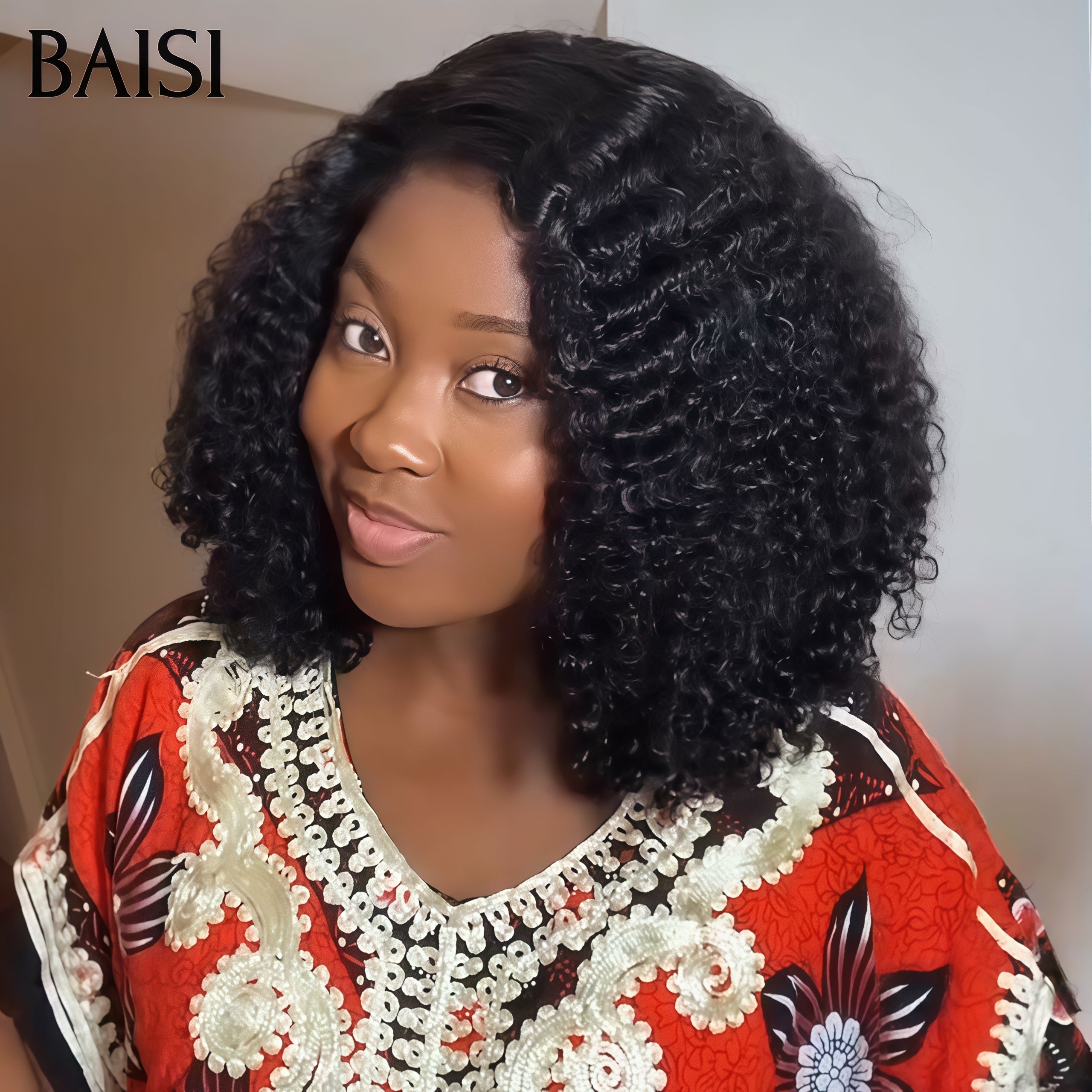BAISI perruque 66€ 100% Identique Blended Hair Mixte Body wave ou 13x4 lace frontal curly wave 10 pouces ou 3 perruques à moitié prix 235€ en 100% cheveux humains mp50
