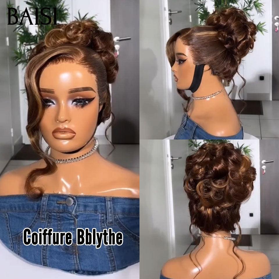 BAISI Perruques Mariage Coiffure de luxe Prête à porter chignon et personalisation comme sur la vidéo 100% identique frontale pour mariage ou événement spécial BS65