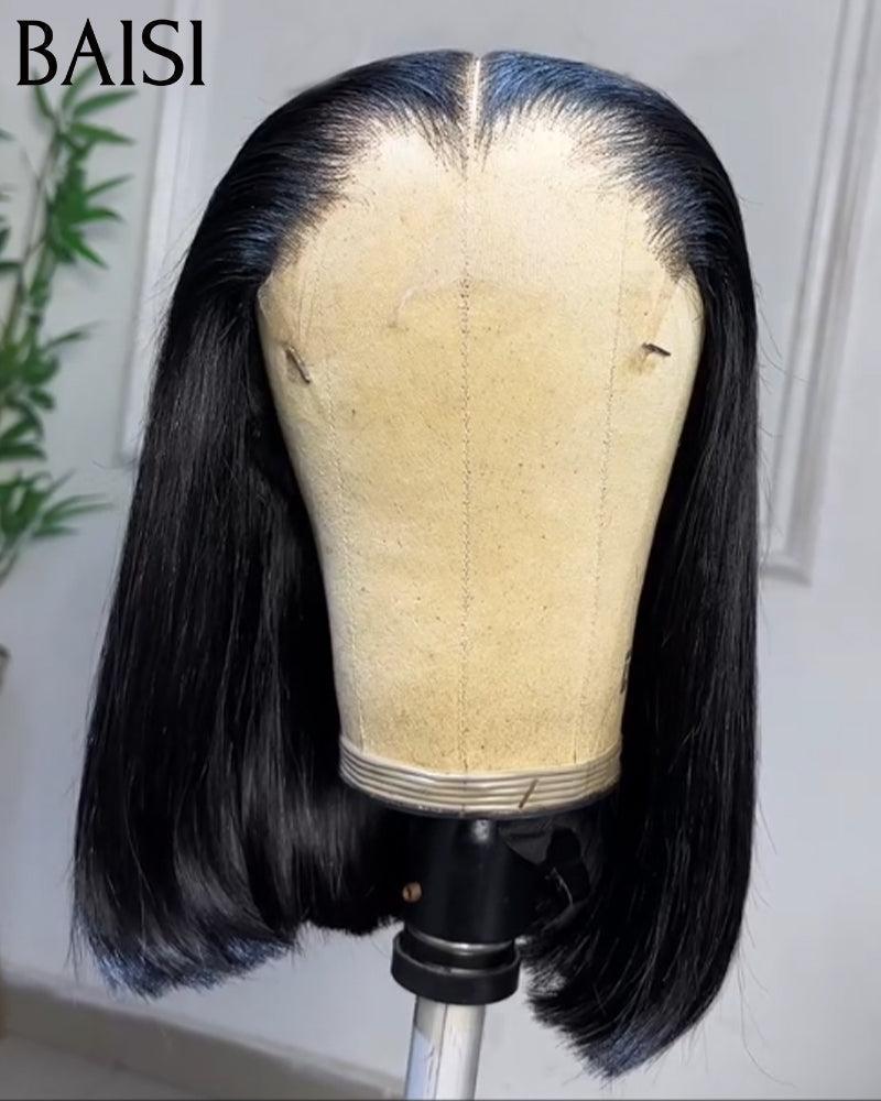 BAISI Bob blonde ou noir Perruque Lisse Straight Bob Lace frontal En 100% Cheveux Humains
