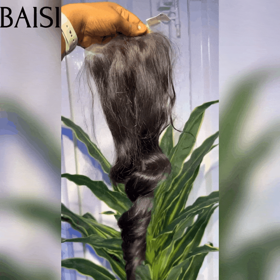 BAISI 300% densidade 15A Cabelo virgem double drawn, 13X4, peruca de luxo loose wave 20 polegadas, 198€; cor PRETO, 100% cabelo humano