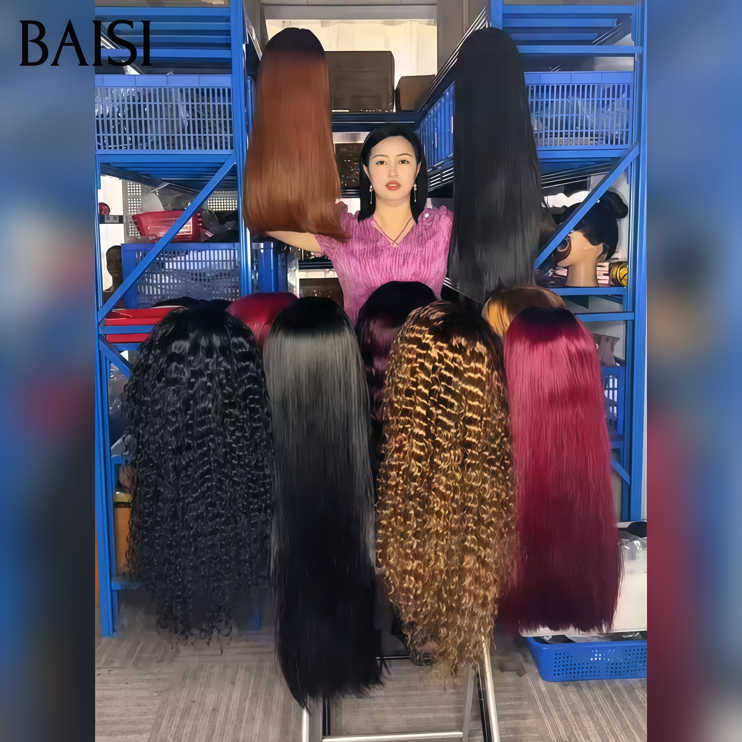 BAISI 1 Perruques en Soldes 80€ modèle au hasard selon le stock Facile à Revendre PROMO Prix Fournisseur en 100% Cheveux Humains