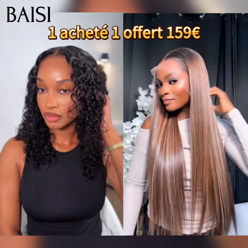 BAISI1 acquistato 1 omaggio 159€ PREZZO 13X4 lace frontal Liscio 20 Pollici Misto Miele e curly wave 12 Pollici in promo in 100% capelli umani veri, Codice: FR20