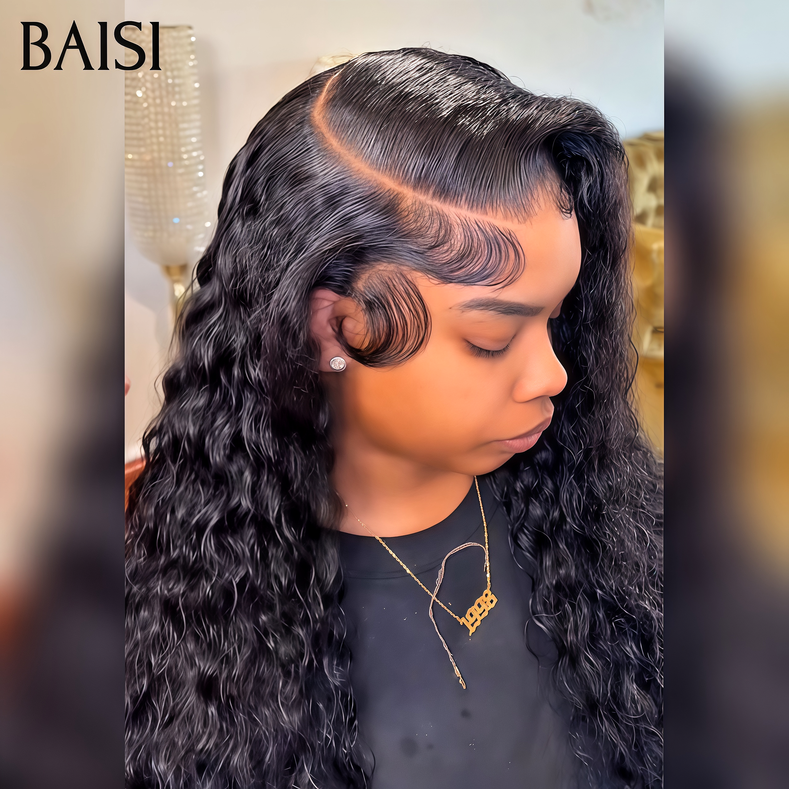 BAISI Achetez 2 perruques minimum au prix d'usine fournisseur 13X4 frontal perruque trop longue deep wave en 100% cheveux humains