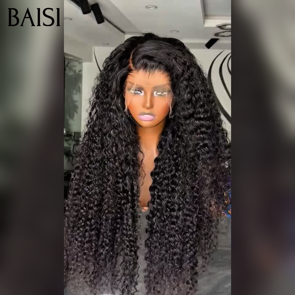 BAISI Vente Flash Perruque Naturelle En Lace Frontal Curly En 100% Cheveux Humains