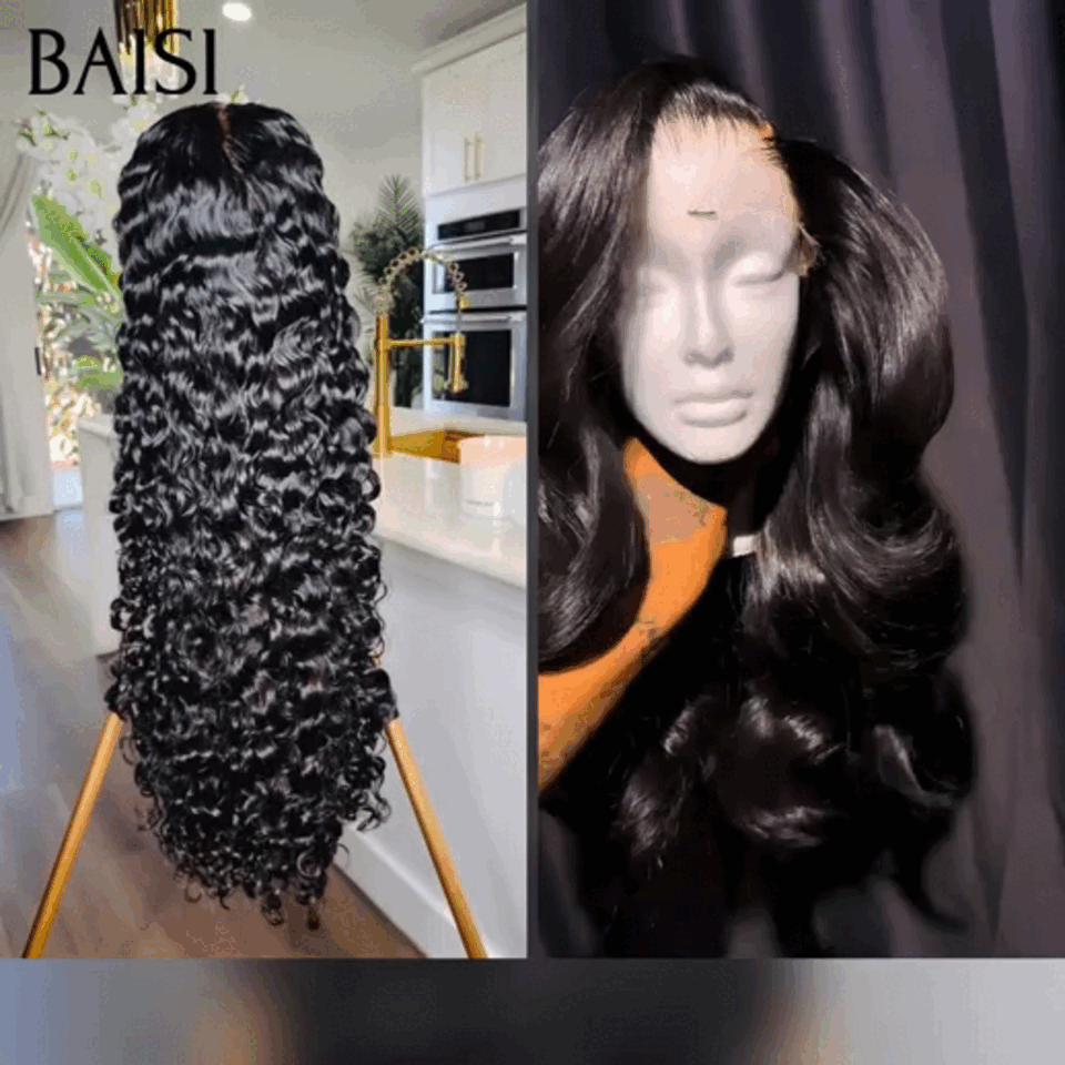 BAISI Acheté 24 pouces Offert 20 Pouces 229€ 2 Perruques 13X4 lace Body wave 20 Pouces et deep wave 24 Pouces en 100% vrais cheveux humains