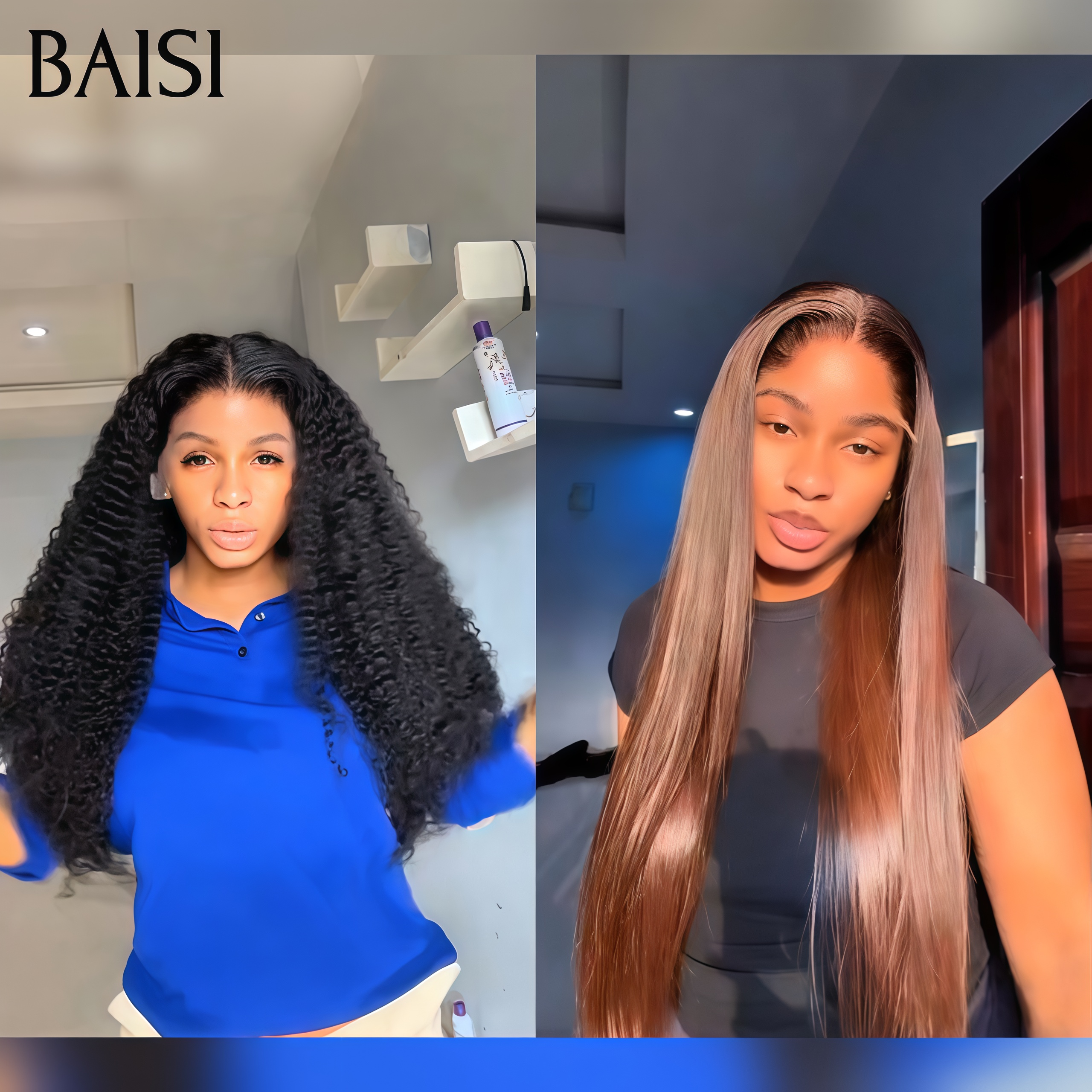 BAISI Set 3 parrucche in capelli veri 100% veri 299 euro Codice: VIP100