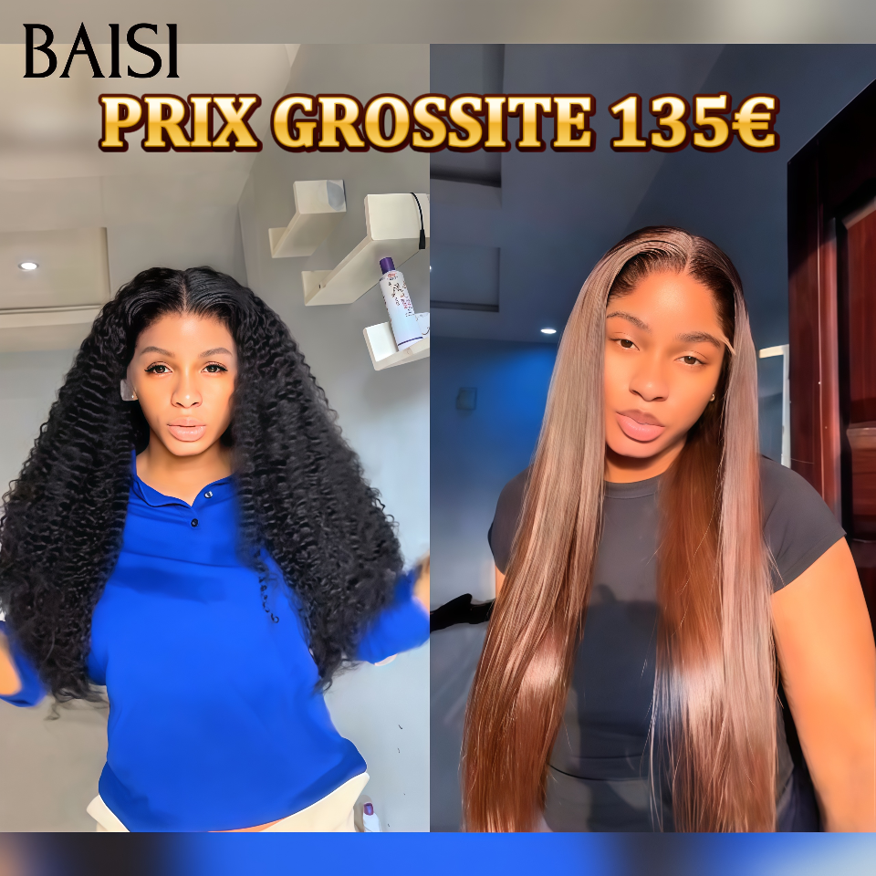 BAISI Set 3 parrucche in capelli veri 100% veri 299 euro Codice: VIP100