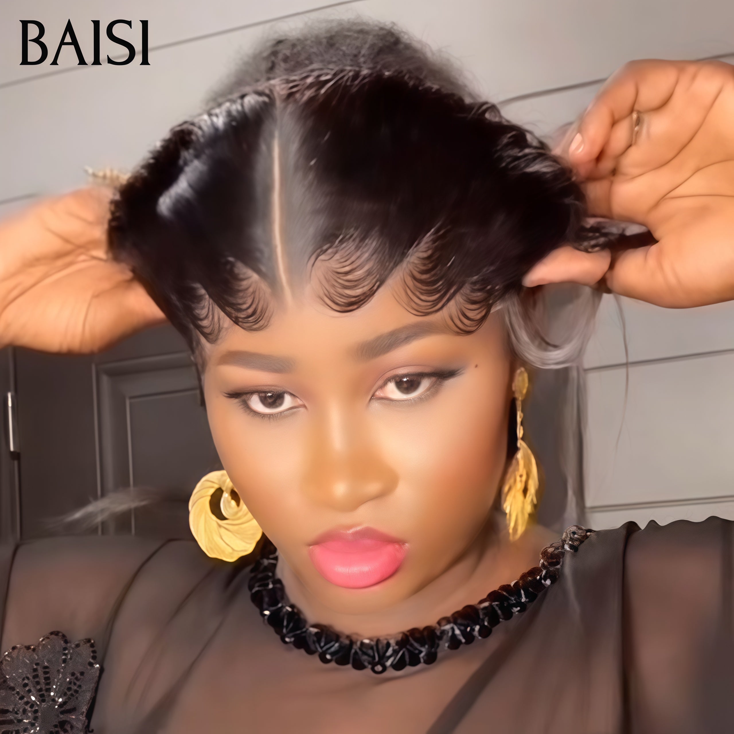 BAISI PROMO 1 Frontale + 1 Perruque = 99€ Lace Frontale avec natte prête à porter sans colle simple et efficace résultat beau et naturel En 100% Cheveux Humains