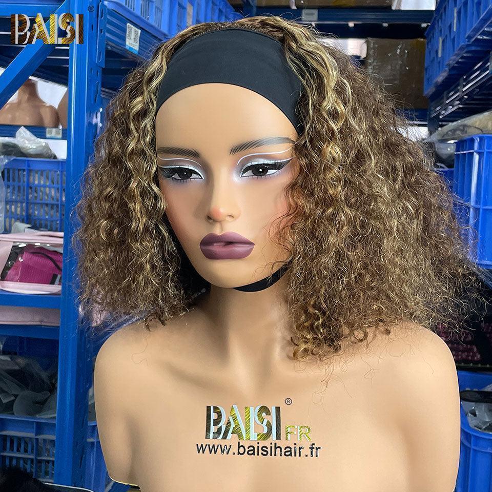 BAISI AMINATA #4MIX#27 Perruque Bandeau Frisée Curly Fabriquée A La Machine