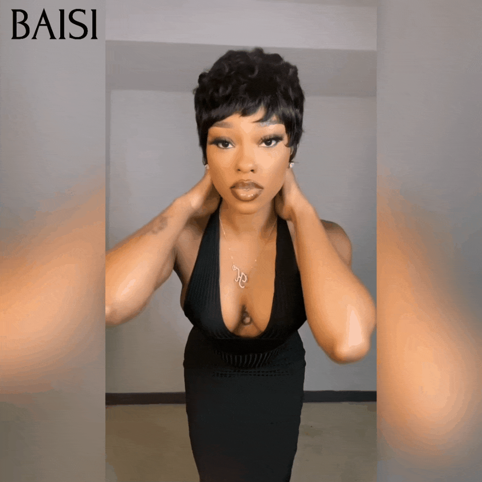 BAISI Peruca Pixie Lisa em cor NATURAL 59€ em 100% Cabelo Humano #026