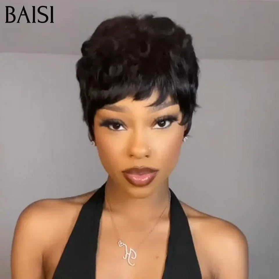BAISI Peruca Pixie Lisa em cor NATURAL 59€ em 100% Cabelo Humano #026