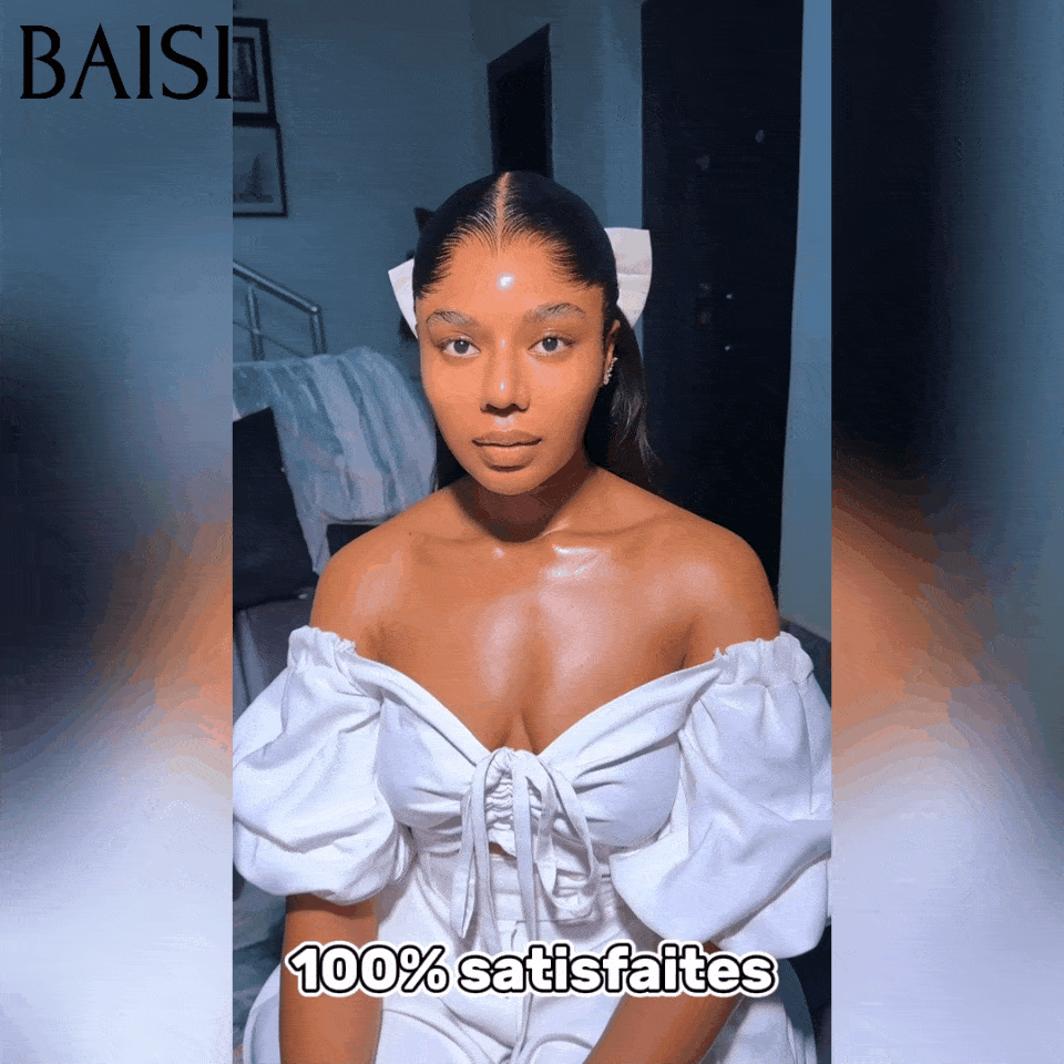 BAISI 13X4 Luxury Natural Wave Wigs 175€ 20 inches in BLACK Color 300% A1 density Made by hair double drawn virgin hair volume in 100% Human Hair BS65