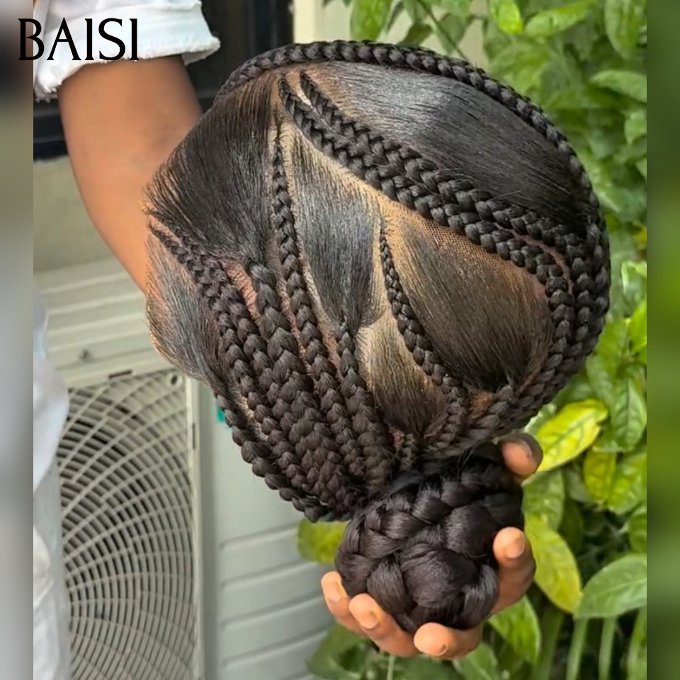 BAISI Perruques avec Coiffure 179€ déjà faites natte full lace 100% comme indiqué sur la photo en cheveux humains