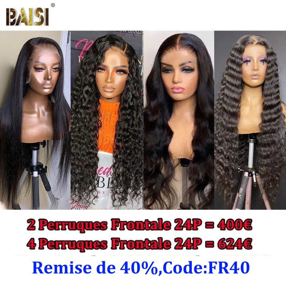 BAISI HAIR FR 13x4 Frontal Peruca Venda por Grosso Sem cola 26 polegadas +1 ferro 169€ ou Desconto Extra ao Preço de Fábrica 4 perucas 24 polegadas 624€