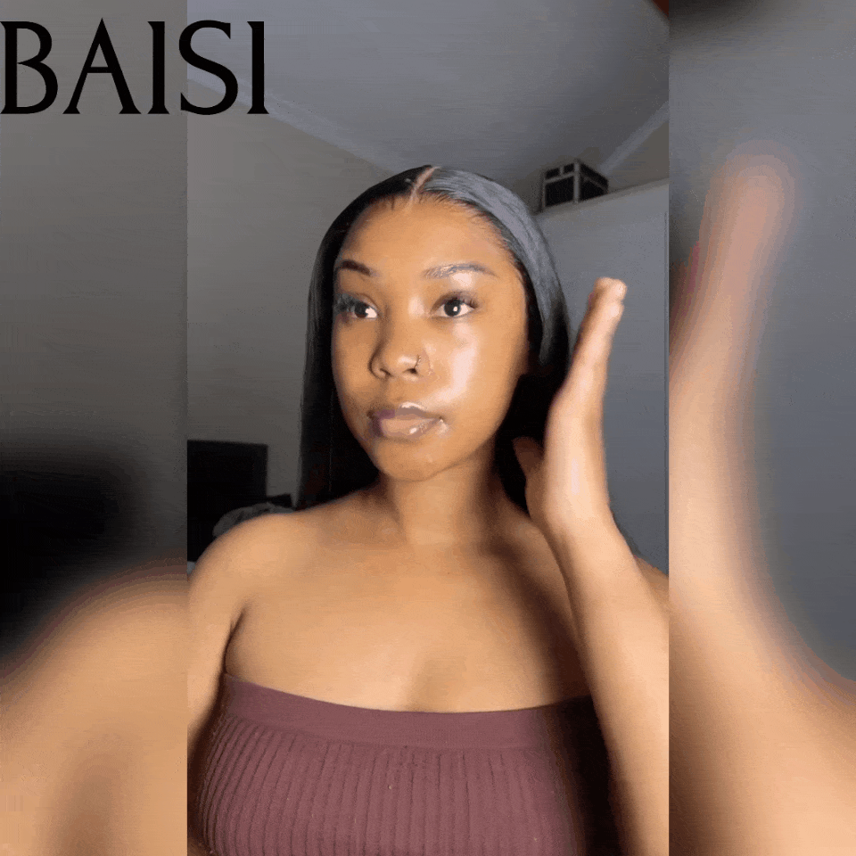 BAISI 2 Perruques Frontal 340€ Sans Colle Facile à Porter en 100% vrais cheveux humains Lace déjà couper