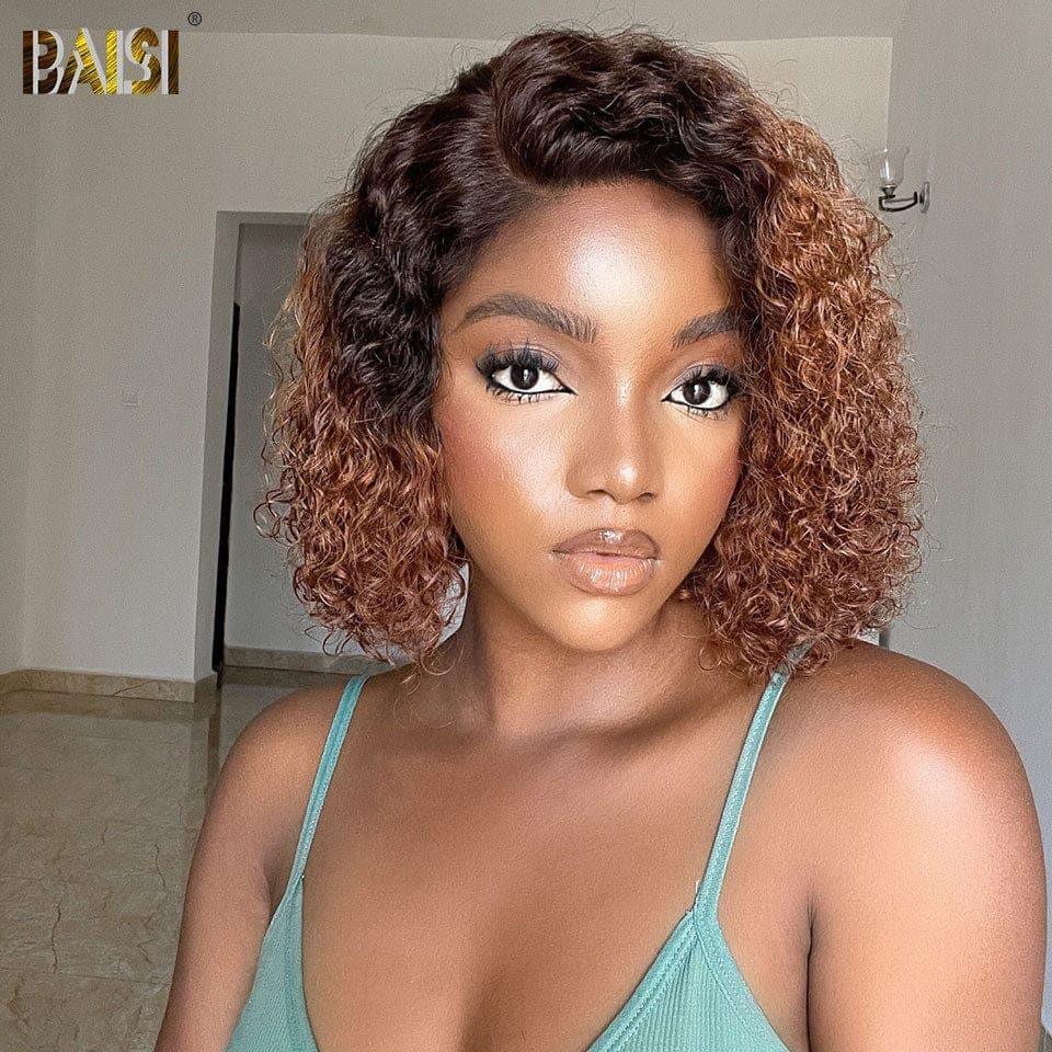BAISI 1 afro curly pixie + 1 Peigne Electrique gratuite = 79€ ou T part lace Perruque Afro Curl 100€