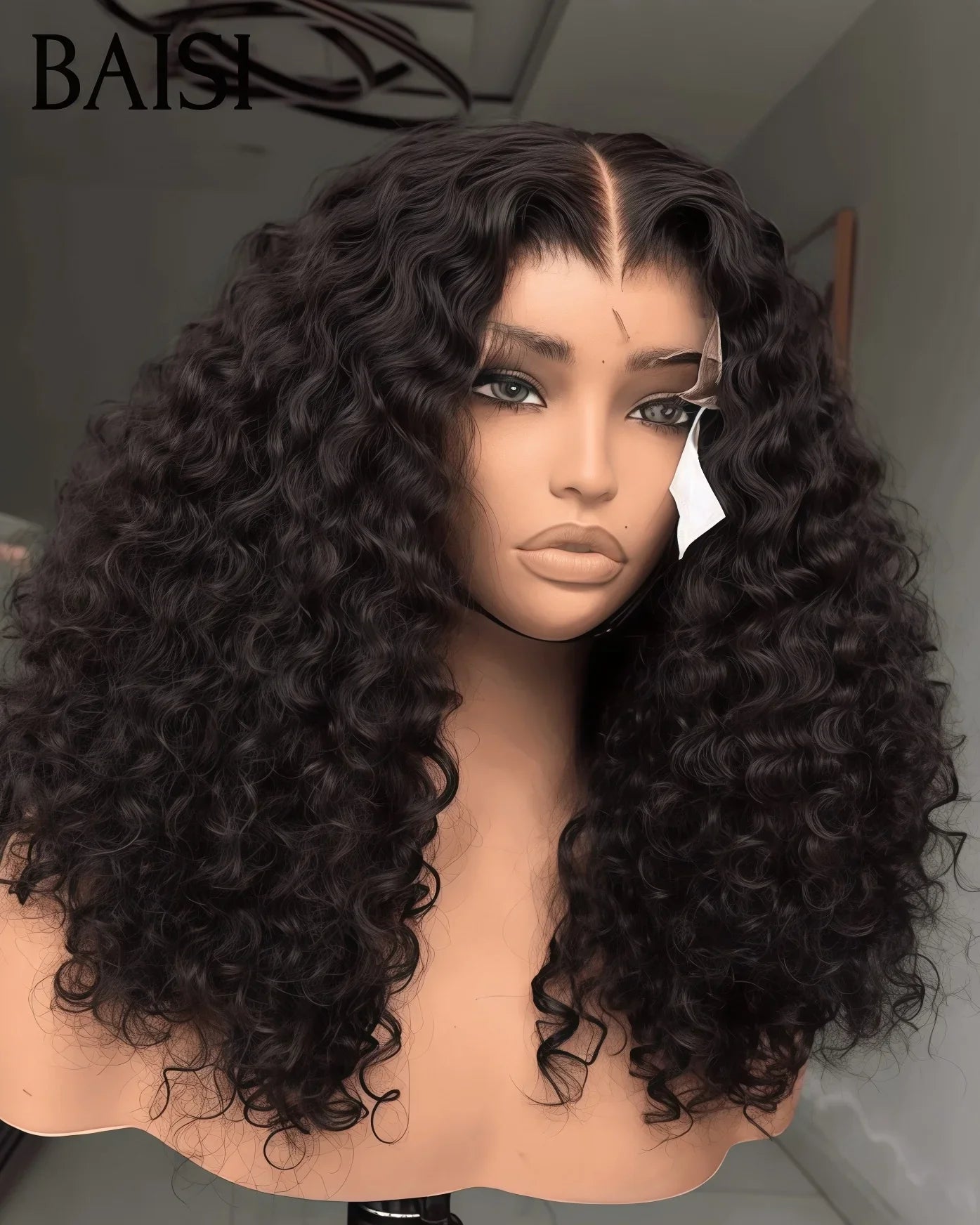 BAISI RAW HAIR Peruca lace frontal 13x6, 300% de volume, cabelo curly wave, densidade super cheia, mais de 10 anos de uso com muito bons cuidados, B Code: FR38