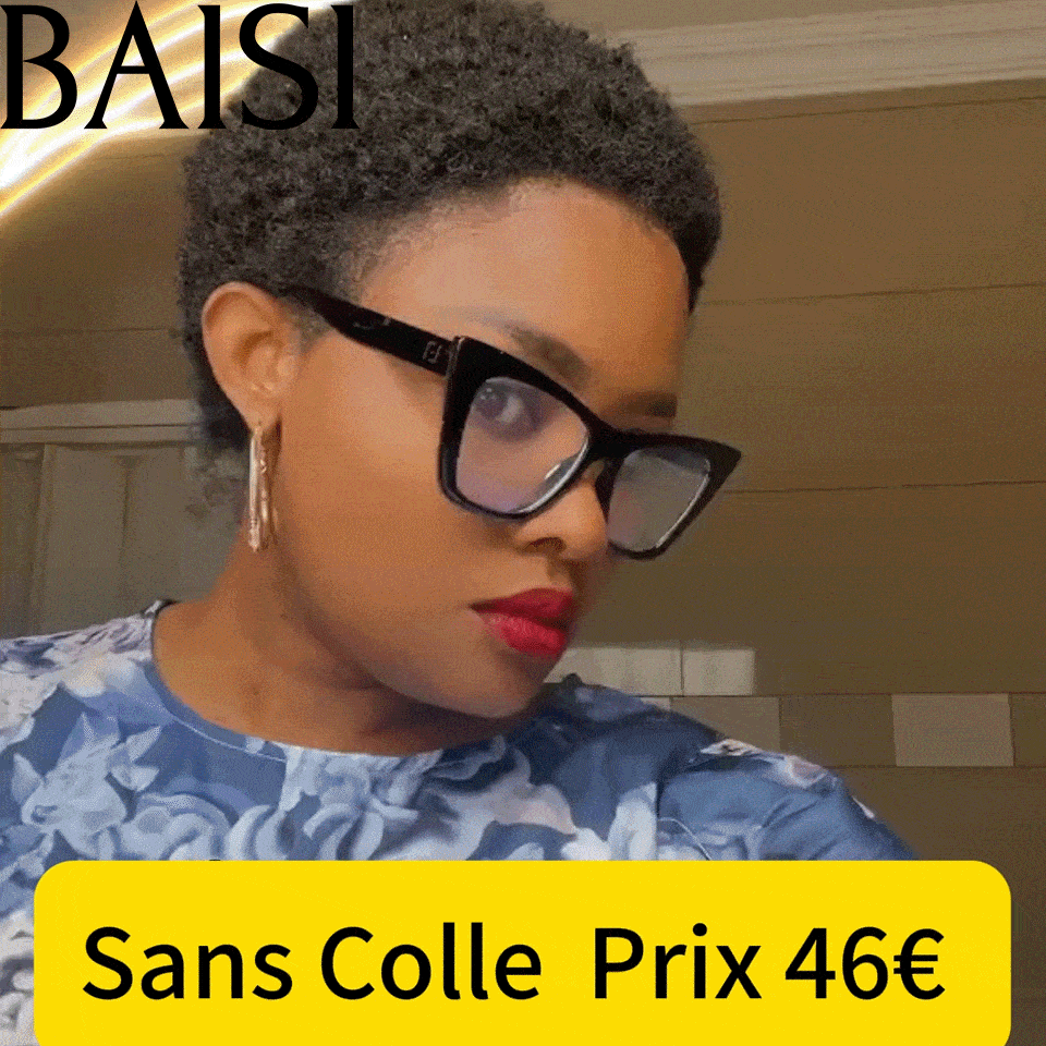 BAISI Prix en Gros Chioma Sans Colle 44€ ou 46€ Perruque Pixie Afro sans lace sans colle bouclé partout Noir en 100% cheveux humains