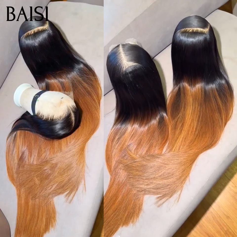 BAISI 13X4 lace frontale Perruque Lisse 119€ 4T30# ou Vietnam hair luxe 2x6 lace 209€ en 100% Cheveux Humains