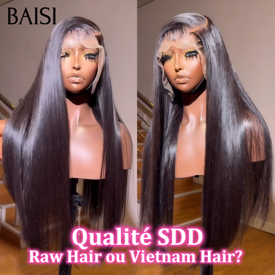 Qualité SDD Raw Hair ou Vietnam Hair? Perruque 13x4 lace 100% Raw Hair en France lisse 22 pouces 109€ noir ou Vietnam Hair de luxe 259€ noir 100% human hair